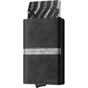 Portefeuille Homme Et Porte Carte Bancaire Avec Protection Rfid Anti-Piratage,Porte Carte Et Billets Avec Fen&ecirc;tre D'Identification Pour 11 Cartes,Noir - Neuf