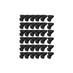 Lot de 36 crochets de suspension pour rangement vertical des v&ecirc;tements, design gain de place, plastique noir - Neuf