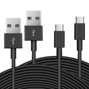 JGD-Pack de 2 c&acirc;bles USB-C de 5 m, c&acirc;ble de charge et de synchronisation de donn&eacute;es USB-A vers USB-C durable, c&acirc;ble d'extension d'alimentation pour tous les appareils compatibles USB-C, cam&eacute;ras - Neuf