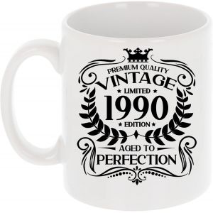 Eryi-Tasse À Café Vintage 1990 Pour Homme Ou Femme - Cadeau Pour Les Amateurs De Café - Tasse À Thé - Cadeau Pour Les Enfants De 35 Ans - Tasse À Café Amusante - Cadeau Pour Homme Ou - Neuf
