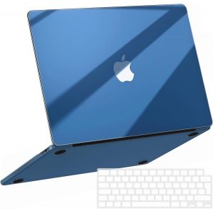KALANKA-Coque Compatible avec MacBook Air 13,6"" 2025 2024 2022 Mod&egrave;le A3240 A3113 A2681 M4 M3 M2, Etui Housse Coque de Protection Rigide en Plastique Cristal+Clavier en TPU Version EU, Minuit Cristal - Neuf
