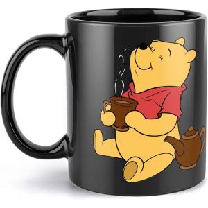 Tasse Noire Winnie L'ourson, Grande Capacit&iquest;&iquest;, Tasse &iquest;&iquest; Caf&iquest;&iquest; D'animation De Dessin Anim&iquest;&iquest;, Adapt&iquest;&iquest;E &iquest;&iquest; Un Usage Domestique Et Professionnel, 330ml - Neuf
