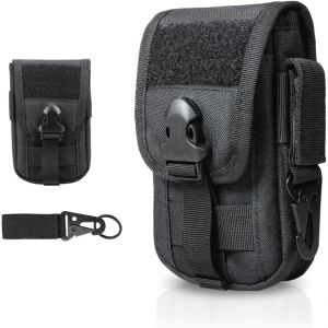 Jgd-Pochette T&eacute;l&eacute;phone Portable Tactique Sacoche Ceinture Homme Poche Molle Edc Gadget &Eacute;tui Pour T&eacute;l&eacute;phone Militaire Mini Sac Ceinture Tactique Pour Sport Plein-Air,Avec Porte-Carte - Neuf