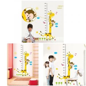 Dessin Anim&eacute; Girafe Autocollant Mural Enfants Tableau De Hauteur Autocollant Pour Chambre D'enfant - Neuf