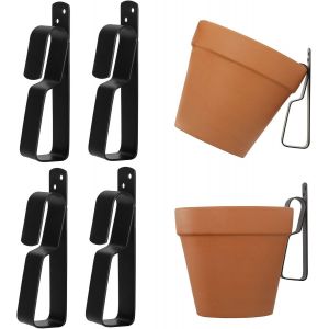 Support Jardiniere Balcon Pour Pot En Terre Cuite,Accroche Plante Mural Cach&eacute;,10 &Agrave; 23 Cm Support De Pot De Fleur- 4 Pi&egrave;ces - Neuf