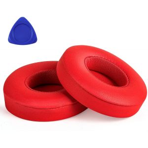 1 Paire Coussinets Compatible Casque Beats Solo 2 Solo 3 Wireless - Cuir de Prot&iquest;&iquest;ine et Mousse &iquest;&iquest; M&iquest;&iquest;moire (Rouge) - Neuf