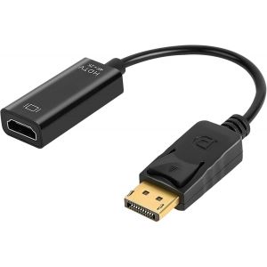 Adaptateur Displayport Vers Hdmi, R&eacute;solution Uhd 4K, Compatible Avec Ordinateurs, Tv, Moniteur, Projecteurs, Hdtv, Noir[Z5081] - Neuf