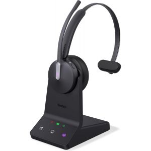 Wh64 Casque Sans Fil Dect Et Bluetooth Mono Teams Avec Microphone,Port&eacute;e De 184,7 M Avec 3 Micro Antibruit,Temps De Conversation De 26 Heures,Casque Pc Certifi&eacute; Microsoft Pour Le Travail - Neuf