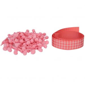 Lot De 2 Rubans Imprimes De 25 Mm Et 10 Mm Pour Emballage Cadeau, Decoration De Vetements, Accessoire De Type 2 - Neuf