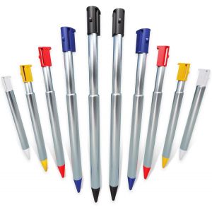 Pack Of 10 Telescopic Stylus Pens Compatible With Nintendo 3ds - High Precision Touch Screen Stylus For Playing Your Video Games Without Scratching The Screen, Stylus - Neuf