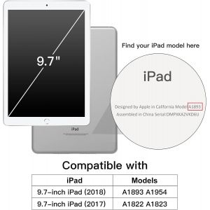 Coque Pour Ipad 9,7 Pouces (6ème/5ème Génération, 2018/2017), Souple Tpu Transparent Fin Antichoc Tablette Housse Étui (Transparente) - Neuf