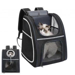 Voyage Des Animaux De Compagnie Sac &Agrave; Dos Respirant Chat Porteur, Bande R&eacute;fl&eacute;chissante Petit Animal Sac De Voyage - Neuf