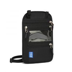 Porte-passeport anti-RFID imperm&eacute;able avec ceinture ajustable - Porte-monnaie de voyage pour hommes et femmes - Protection contre les vols de donn&eacute;es - 15 x 0,5 x 24 cm - Neuf