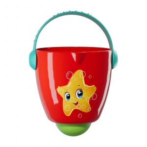 Jouet De Bain Pour Bébé, Seau De Dessin Animé Avec Pulvérisateur, Arroseur, Jouet De Baignoire Pour L'apprentissage Précoce Des Tout-Petits, Développement De La Motricité Fine, Rouge-Rouge - Neuf