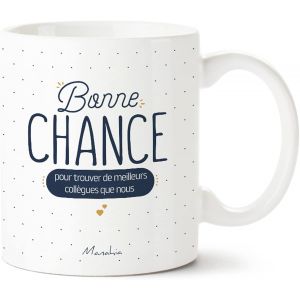 Mug Cadeau Coll&egrave;gue De Travail - Bonne Chance Pour Trouver De Meilleurs Coll&egrave;gues Que Nous - Avec Boite Kraft - Imprim&eacute; En France - 330 Ml C&eacute;ramique - Tasse Travail - D&eacute;part Coll&egrave;gue - Neuf