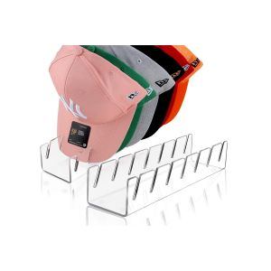 Organisateur De Chapeaux En Acrylique Pour 14 Casquettes De Baseball - Lot De 2 Supports De Rangement - Neuf