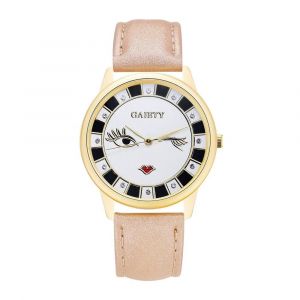 Gaiety Femmes Filles Mode Pu Cuir Bandeau Montre Analogique Quartz Montre-Bracelet (Abricot) - Neuf
