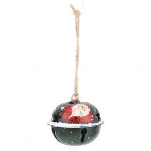 Hjlian Cloche De Sapin De Noel, Pendentif De Clochette De Pere Noel, Decoration Suspendue De Noel, Cloche De Pere Noel Verte - Neuf