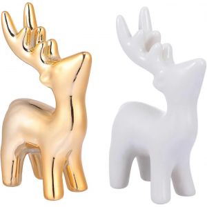 Pack De 2 Elk Ring Rangement Table Stand Bijoux Stand Porte-Bijoux Décorations De Noël Présentoir Pour Bijouterie Table Centre De Table Bijouterie Tenir - Neuf