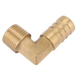Raccord coude en laiton a filetage male G3/8, 2 pieces/ensemble, raccord adaptateur pour tuyau cannele (16 mm) - Neuf
