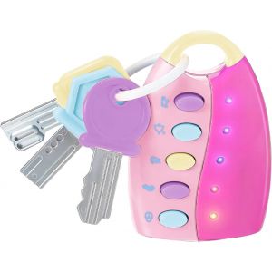 KAJGL-Porte-Clés De Voiture Musical Pour Bébé-Jouet Éducatif Pour Enfants (Rose) - Neuf
