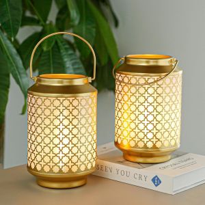 Lot De 2 Lampes &Agrave; Piles De 17 Cm De Haut, Sans Fil, Lampes De Table D&eacute;coratives En M&eacute;tal Avec Ampoule Led Pour Maison, Salon, Mariage, F&ecirc;te, Patio, &Eacute;v&eacute;nements, Ext&eacute;rieur, Int&eacute;rieur, &Eacute;tag&egrave;re - Neuf