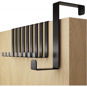 Porte-manteau pour porte-set de 10,noir-crochet porte 3,6-4,1 cm x 8 cm-accroche murale,fixation pratique - Neuf