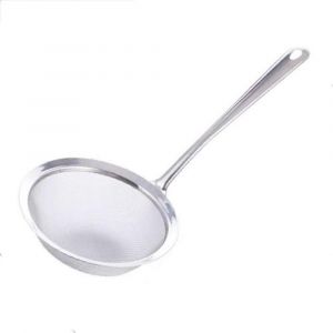 En Acier inoxydable de Graisse Skimmer Cuill&egrave;re 18CM manche Longue Maille Fine de l'Huile de Mousse de l'Outil de Suppression pour la Cuisson et la Friture - Neuf