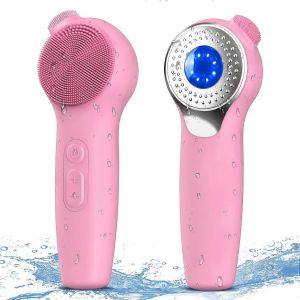 Brosse Nettoyante &Eacute;lectrique En Silicone Pour Le Visage, Id&eacute;ale Pour &Eacute;liminer Les Points Noirs Et Am&eacute;liorer L'acn&eacute;. Brosse Exfoliante Et Massante Pour Un Nettoyage En Profondeur Sous La Douche, &Eacute;tanche. Couleur : Rose. - Neuf