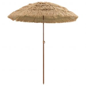 Parasol De Jardin Rond Inclinable L&eacute;ger 160 X 160 X 196 Cm En Polypropyl&egrave;ne Naturel Helloshop26 02_0058864 - Neuf