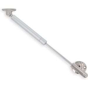 Compas de gaz pour &eacute;l&eacute;vation de portes rabattables de meubles Mod.98 R&eacute;sistance de charge : 8 kg Amortisseur r&eacute;glable pour ouverture ascensante sans impact Argent&eacute; - Neuf