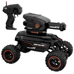 RC Drift Tank Jouet Multifonction V&eacute;hicule Blind&eacute; T&eacute;l&eacute;commande Bombe &agrave; eau Voiture Multijoueur Comp&eacute;titif Cadeau-Orange - Neuf