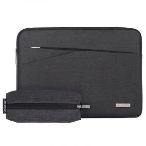 Pour Canvasartisan Textile Poche lat&eacute;rale pour ordinateur portable sac &agrave; manches int&eacute;rieure (L2-110) Gris fonc&eacute;/15 pouces - Neuf