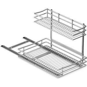 Organiseur De Placard Coulissant À 2 Niveaux Sous Évier Et De Rangement,Panier Coulissant Multifonction Pour Salle De Bain,Cuisine,Comptoir,Support D'étagère 30,5 X 43,2 X 30,5 Cm (L X P X - Neuf