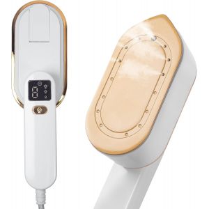 MEVRONISSHOP-Fer &Agrave; Repasser De Voyage Mini avec Affichage LED(16x7.5x11cm) - 1200W (Chauffage Express en 9s) - R&eacute;servoir 150ml &agrave; 3 Niveaux de Vapeur R&eacute;glables - Design Pliable 180&deg; Ultra-Compact - Neuf