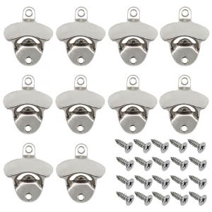 Pack De 10 Mural Ouvre-Bouteilles, Ouvre-Bouteille, Mural Ouvreur De Bouteille, Drôle Rétro Ouvreur De Bouteille, Cadeau Idéal Pour Les Amateurs De Bière, Pour Les Hommes, Votre Père - Neuf