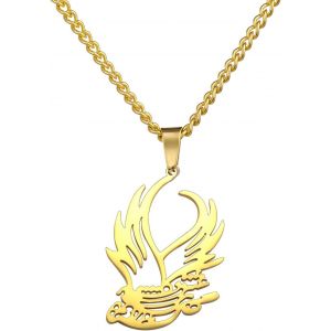Kal-Collier Phoenix Pour Femmes Collier Pendentif Oiseau De Feu Phoenix En Acier Inoxydable Pour Hommes Cadeaux De Bijoux Tendance - Neuf