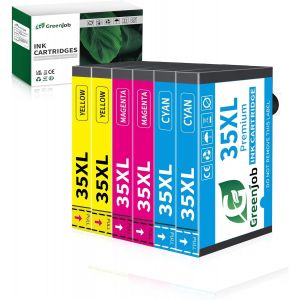 ERYI-35Xl Multipack Cartouche D'Encre Pour Epson 35 Xl Pour Epson Workforce Pro Wf-4740Dtwf Wf-4730Dtwf Wf-4720Dwf Wf-4725Dwf Wf-4730 Wf-4720 (2 Cyan, 2 Magenta, 2 Jaune) - Neuf