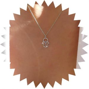 Kal-Collier Pendentif Main Hamsa Cristal Vintage Collier Palmier Bouddha Strass Collier Ras Du Cou Main Hamsa Cz Collier Ras Du Cou Rétro Collier Main Hamsa Bijoux Pour Femmes Et Filles (Doré) - Neuf