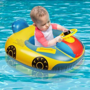 Cap-Anneau De Natation Pour Bébé,Bouee Bebe +1 Jouet Pistolet À Eau,Flotteur De Piscine Gonflable Pour Bébé Avec Siège De Sécurité Pour Enfants,Pour Enfants De 3 À 10 Ans - Neuf
