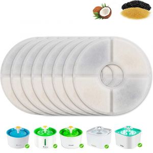 Lot De 8 Filtres De Rechange Pour Fontaine &Agrave; Eau Pour Chats, Compatibles Avec Les Distributeurs D'eau Pour Animaux De Compagnie De 1,6 L - Neuf