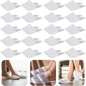 Kalanka-Lot De 20 Paires De Pantoufles D'hôtel : Pantoufles Portables Antidérapantes Pour Hôtel, Voyage, Maison, Invité, Unisexe, Pour Pointure 36-41 (Blanc), Blanc., 42.5 Eu - Neuf