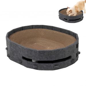 Griffoir Extra Large En Carton Ondulé Avec Insert Remplaçable, Clochettes Intégrées, Idéal Pour Les Chatons Et Les Chats. - Neuf