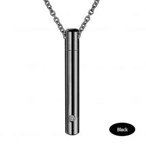 Collier Urne Funéraire Pour Animaux En Acier Inoxydable Avec Strass - Bijou Funéraire Pour Animaux - Disponible En Plusieurs Couleurs - Neuf