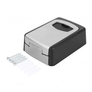 Coffre-fort d'exterieur pour cles, organiseur de rangement pour cles avec combinaison a 4 chiffres et mot de passe, fixation murale - Neuf
