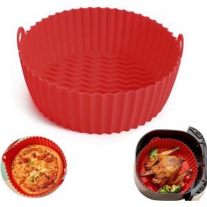 Air Fryer Accessoires, Air Fryer Silicone Pot, Air Fryer Silicone Pot, Air Fryer Silicone Panier Réutilisables En Silicone Panier De La Friteuse De L'air En Silicone Panier De La Friteuse De L'air - Neuf