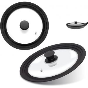 Subzonal-Couvercle Universel Pour Casseroles, Po&ecirc;les Et Po&ecirc;les, En Verre Tremp&eacute; Avec Poign&eacute;e En Silicone R&eacute;sistant &Agrave; La Chaleur, Convient Aux Po&ecirc;les De 16 &Agrave; 32 Cm De Diam&egrave;tre (28/30/32 Cm) - Neuf