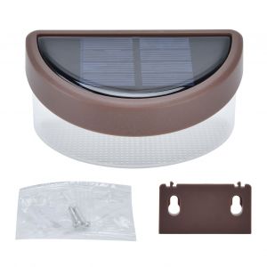 Hjlian Lampe Solaire Etanche Pour Cloture, Eclairage D'exterieur, Decoration De Jardin, Villa, Petite Lampe De Cloture (Lumiere Blanche Et Marron, Lumiere Coloree) - Neuf