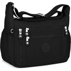 TIANYI-Sac Femme Bandoulière Imperméable, Sac à Main Bandoulière en Nylon, Sacs à Bandoulière Multifonctionnel avec Bandoulieres Réglable et Multi-Poches, Sac Besace Loisir pour Voyage - Neuf