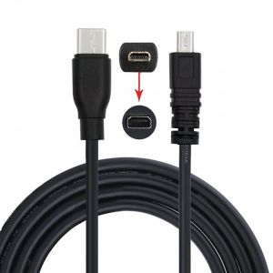 AYU-Câble d'alimentation de données USB-C Type-C vers mini-appareil photo 8P pour Coolpix UC-E6 UC-E16 UC-E17 DSC-W DMC-S EX-Z - Neuf